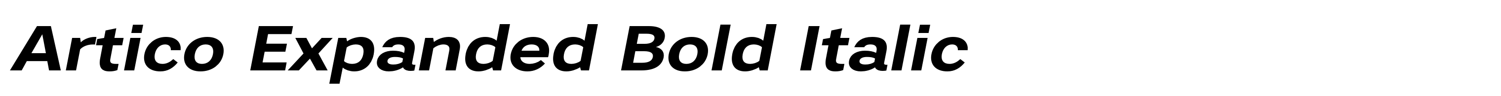 Artico Expanded Bold Italic